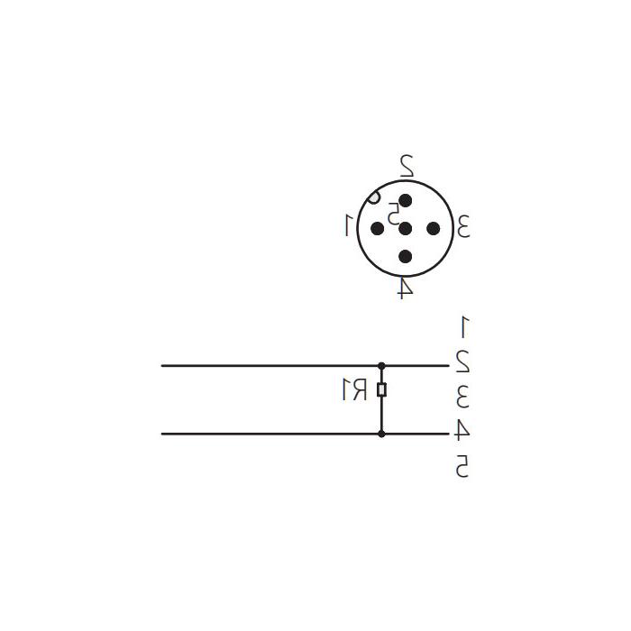 M12 5Pin，终端电阻，0C4R31